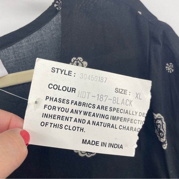 PHASES Black & White Floral Embellished short sleeve Dress SIZE XL - NEW - Picture 2 of 11